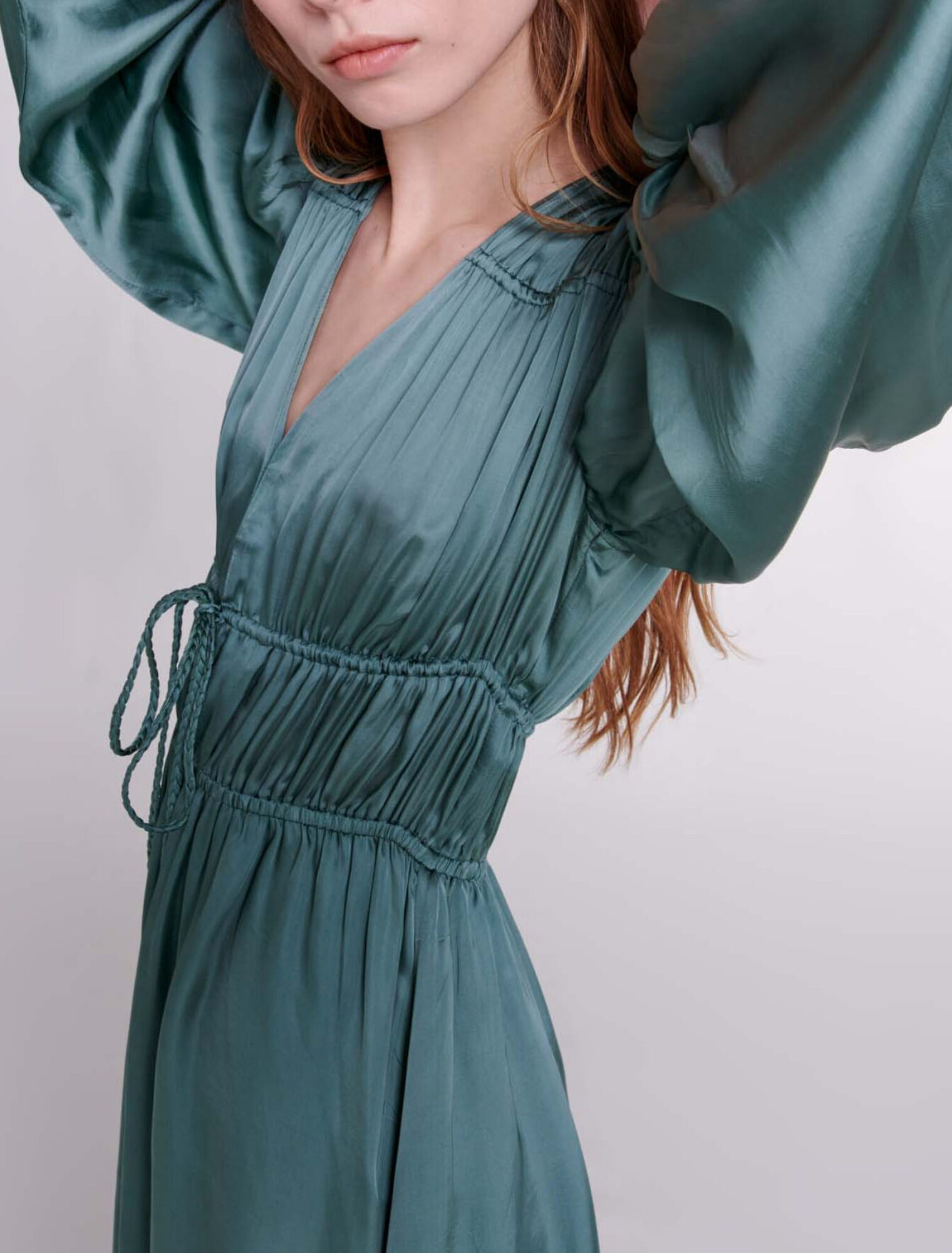 Satin-look maxi dress