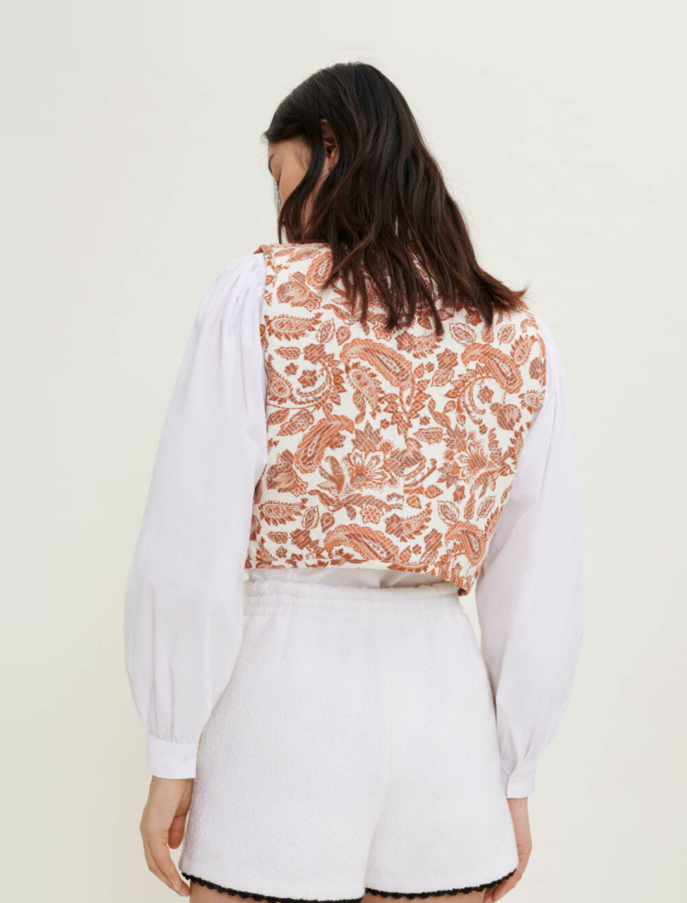 Contrast tweed shorts White For Women | Maje