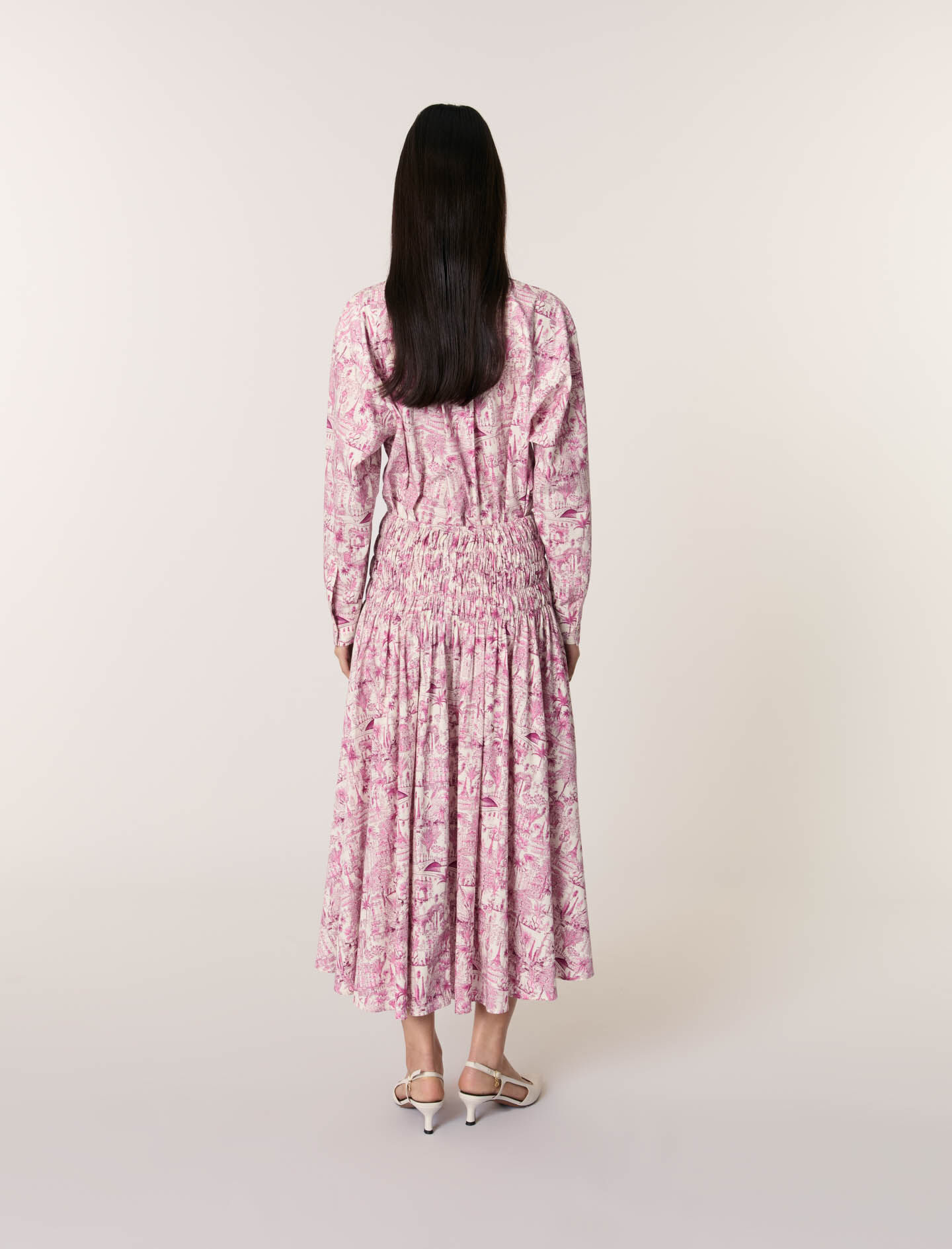 Printed Maxi Skirt Pink For Women | Maje Printed Maxi Skirt Pink For Women | Maje