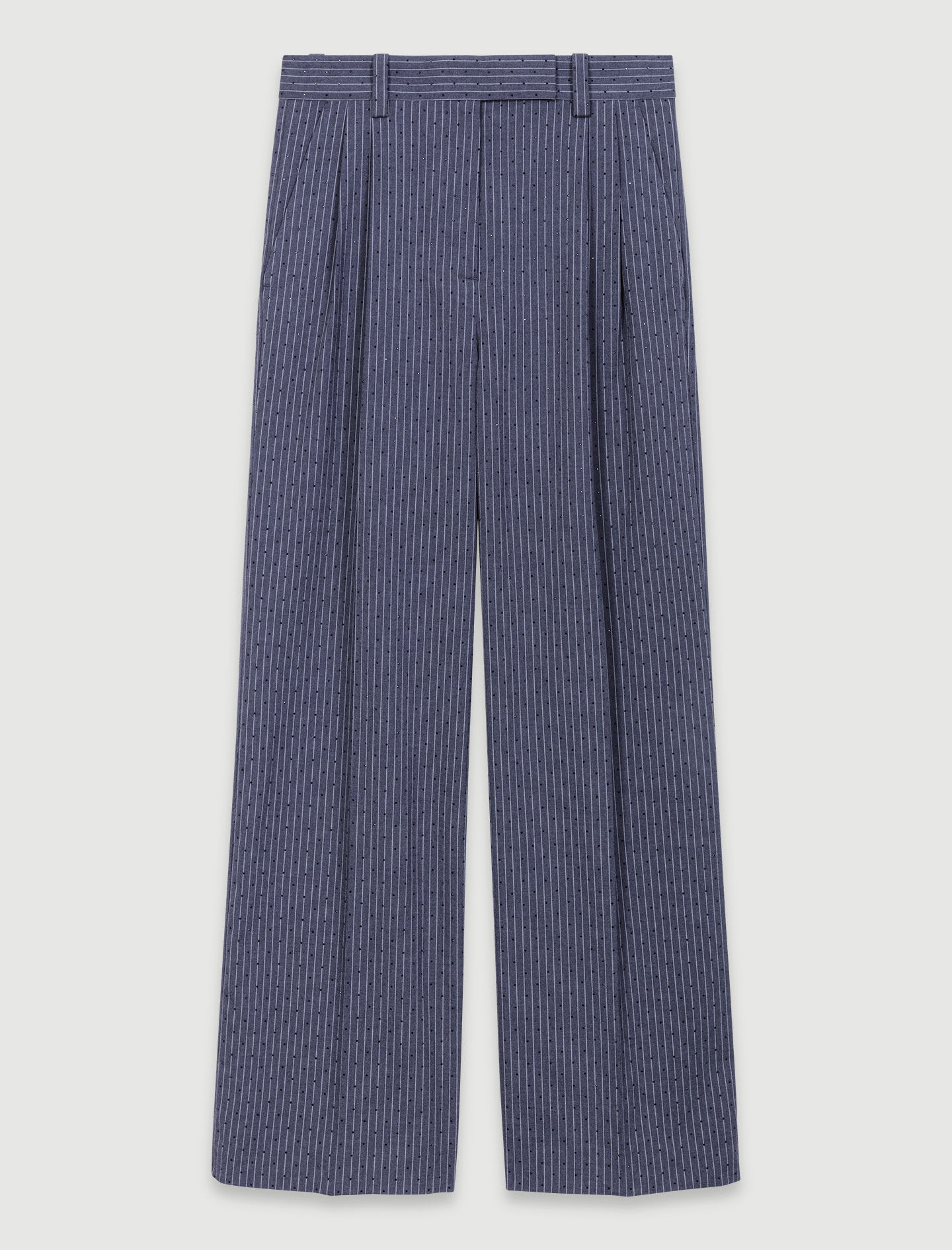 堅実な究極の Gray / Black trousers suit Rhinestone For Maje | Women パンツ