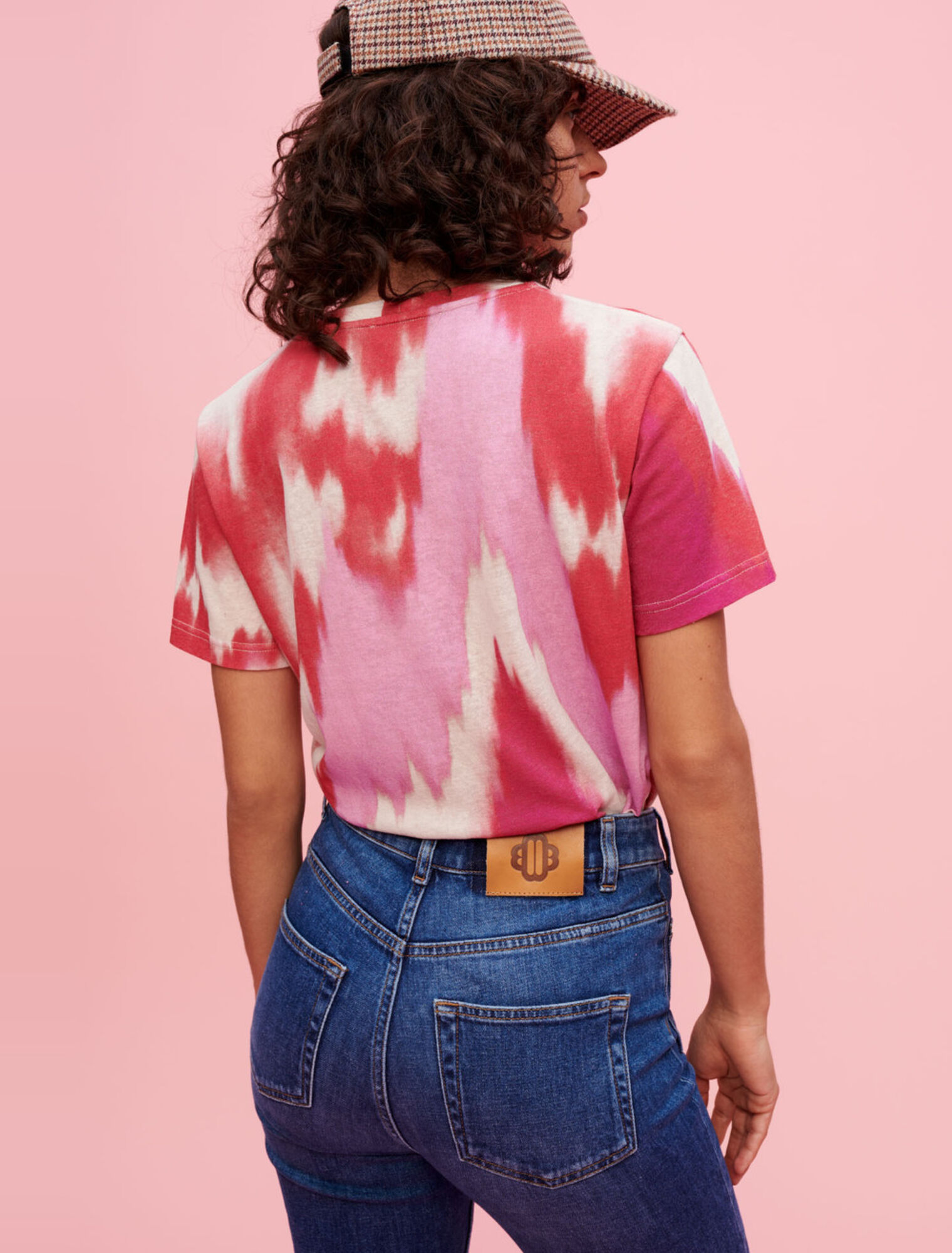 Tie and Dye fuchsia tee shirt