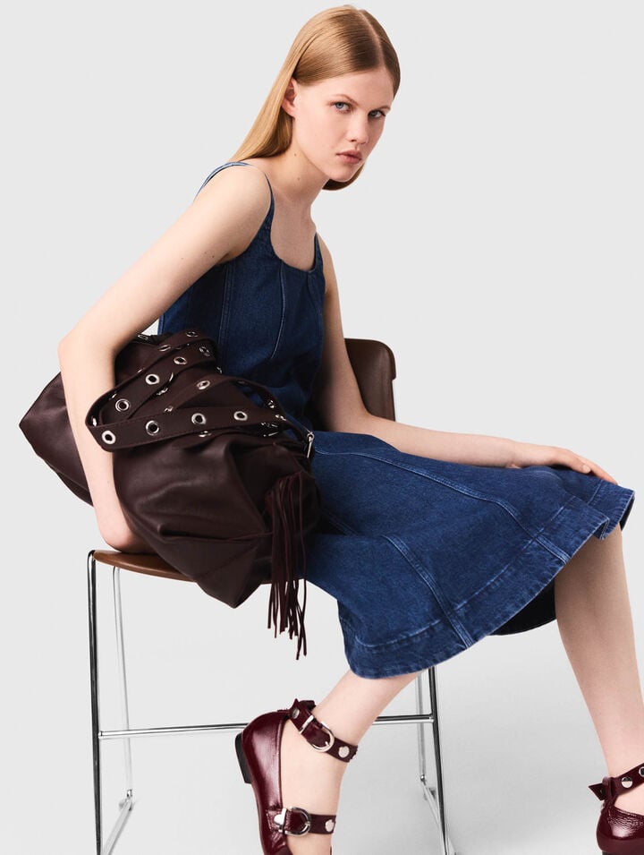 Plain leather Miss M XL bag