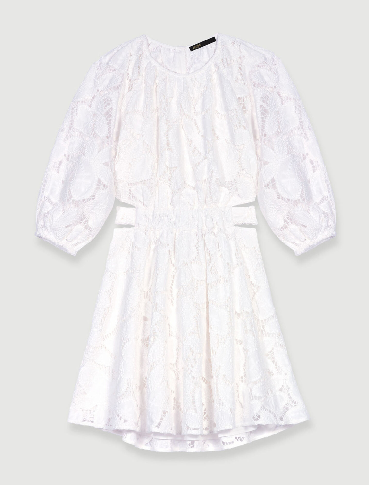 Embroidered cotton mini dress