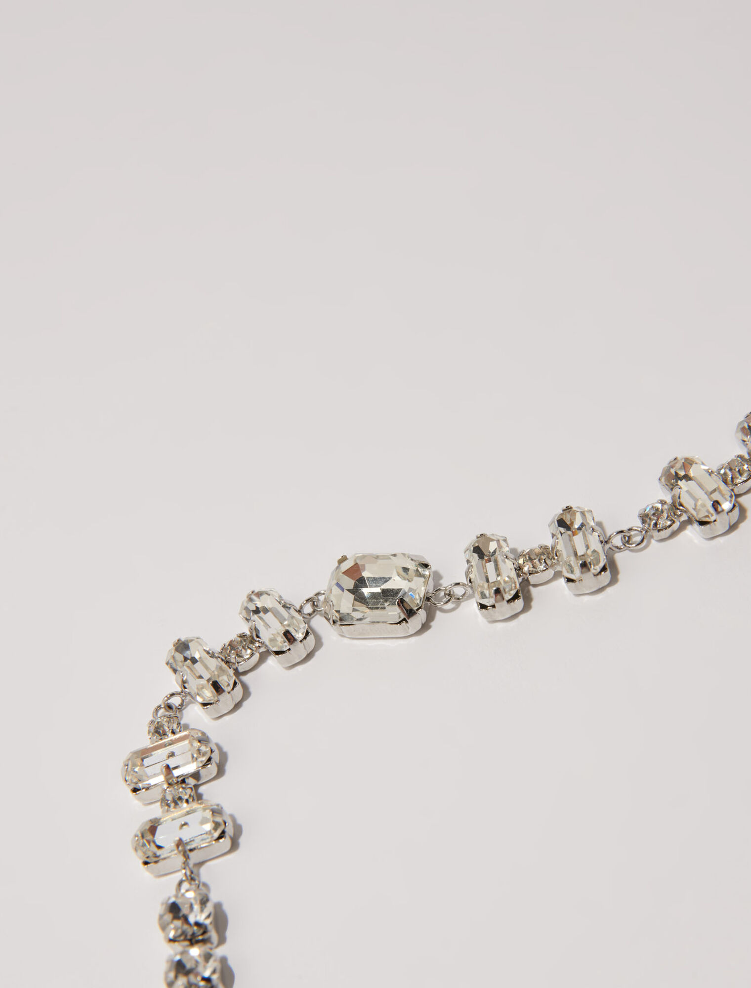 Gold rhinestone choker necklace