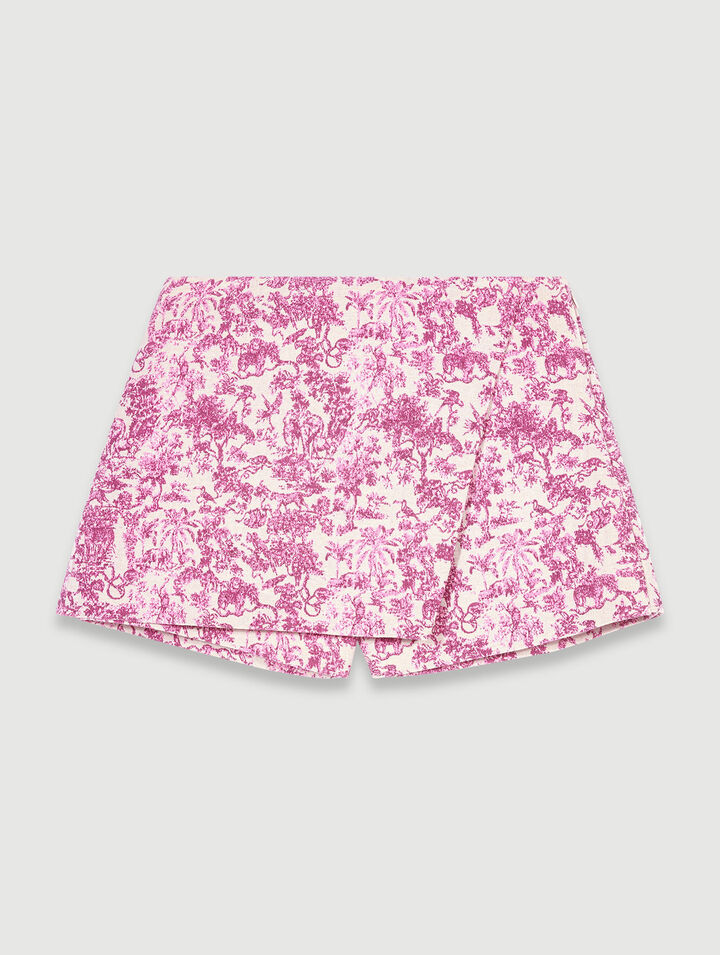 Layered Toile de Jouy shorts