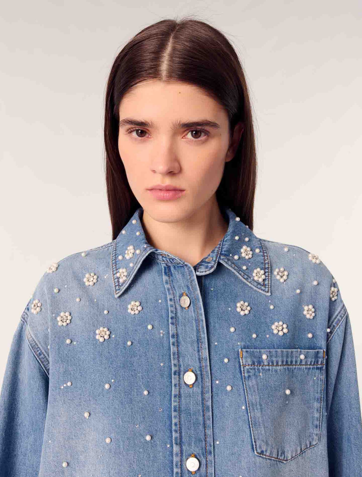 Denim shirt jacket