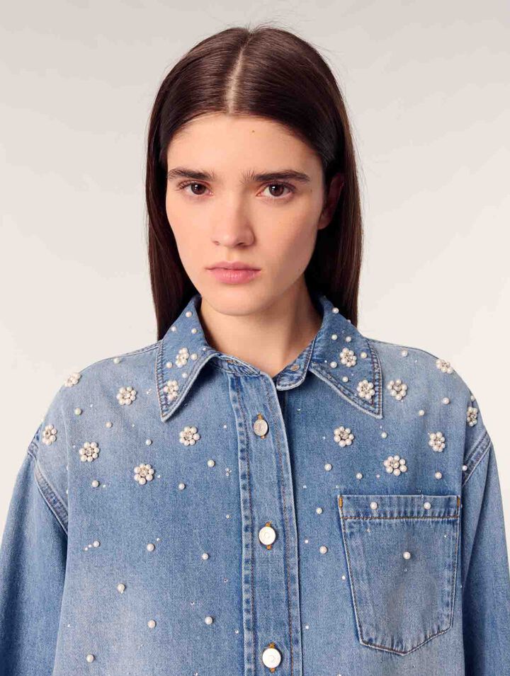 Denim shirt jacket