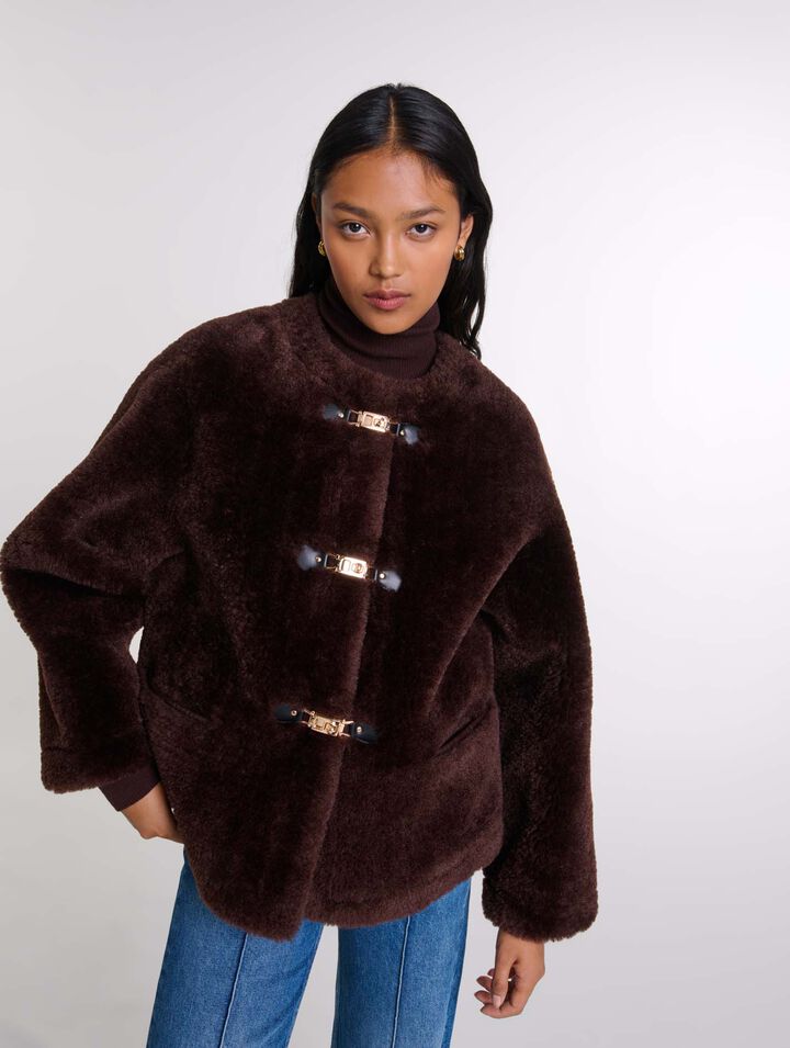 Short faux fur coat