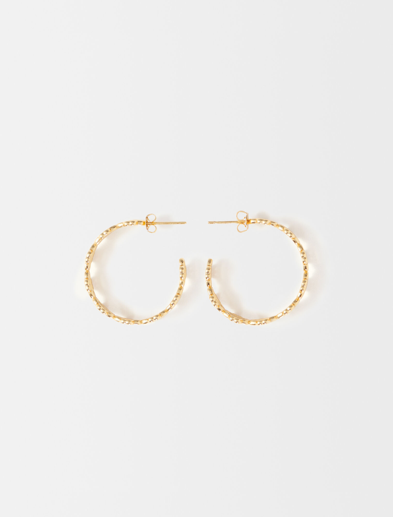 Large hoop earrings with Clover logo