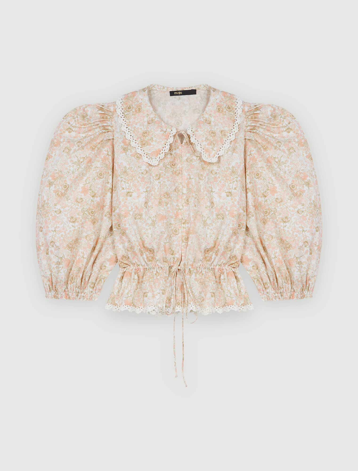 Small flower print cotton shirt