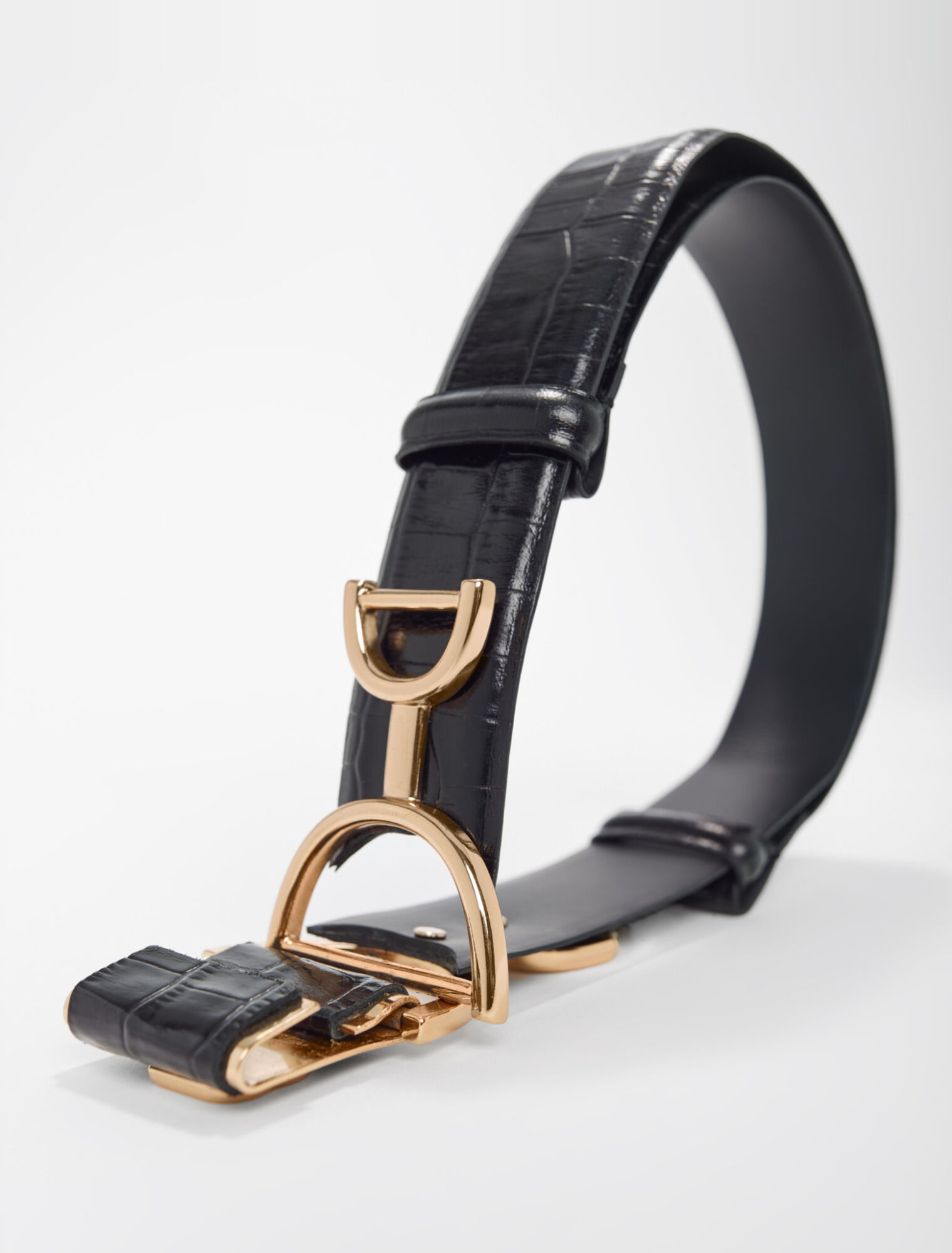 Maje double M leather belt