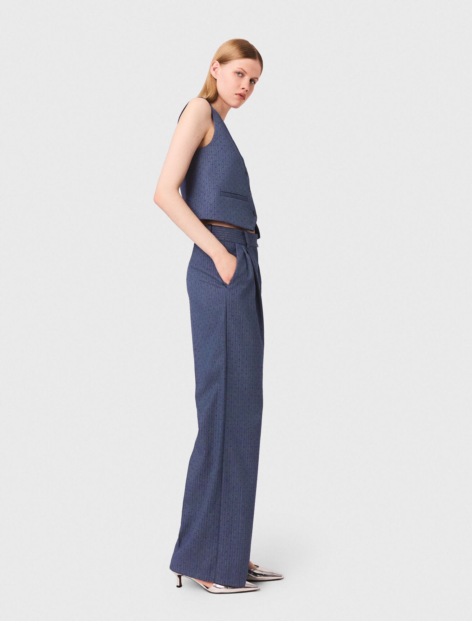 Rhinestone suit trousers