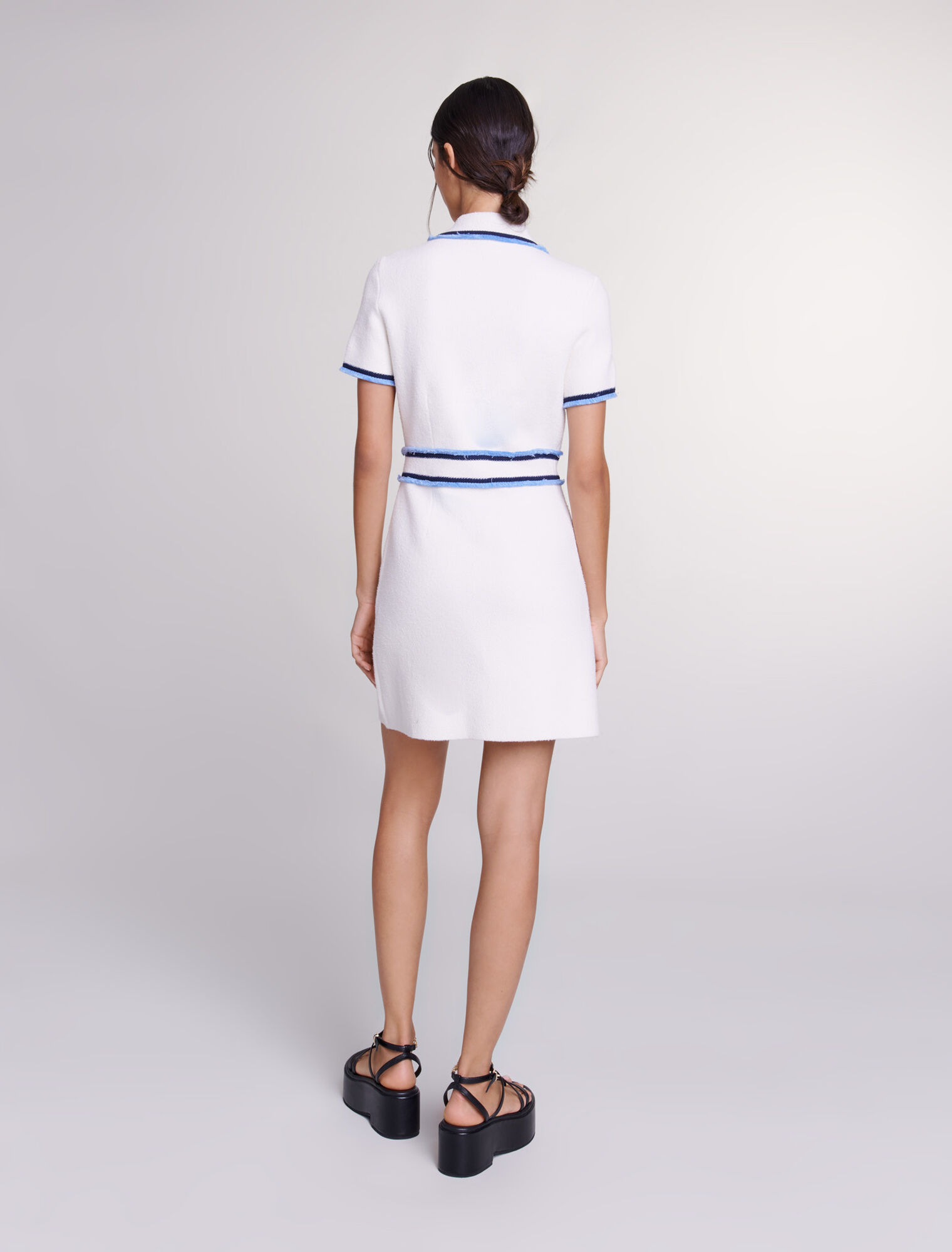 Short terry knit dress
