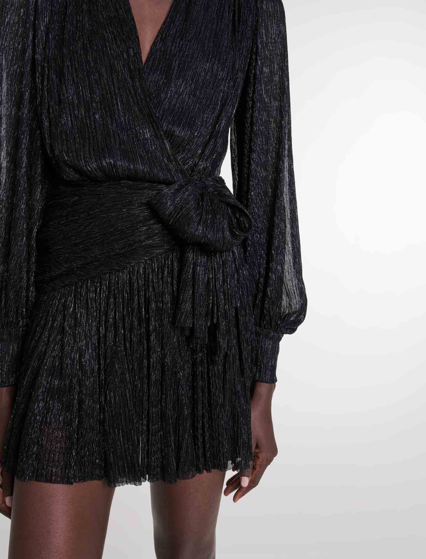 Short lamé dress Black / Gray For Women | Maje Short lamé dress Black / Gray For Women | Maje