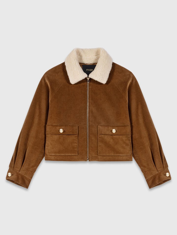 Cropped corduroy jacket Cropped corduroy jacket