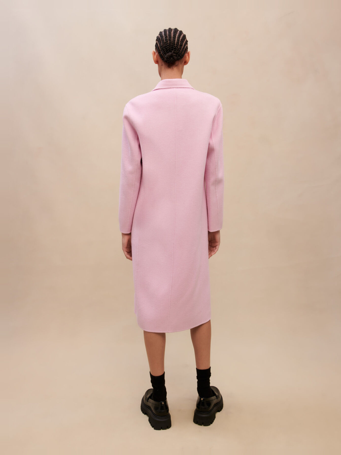 Pink wool coat Pink For Women | Maje