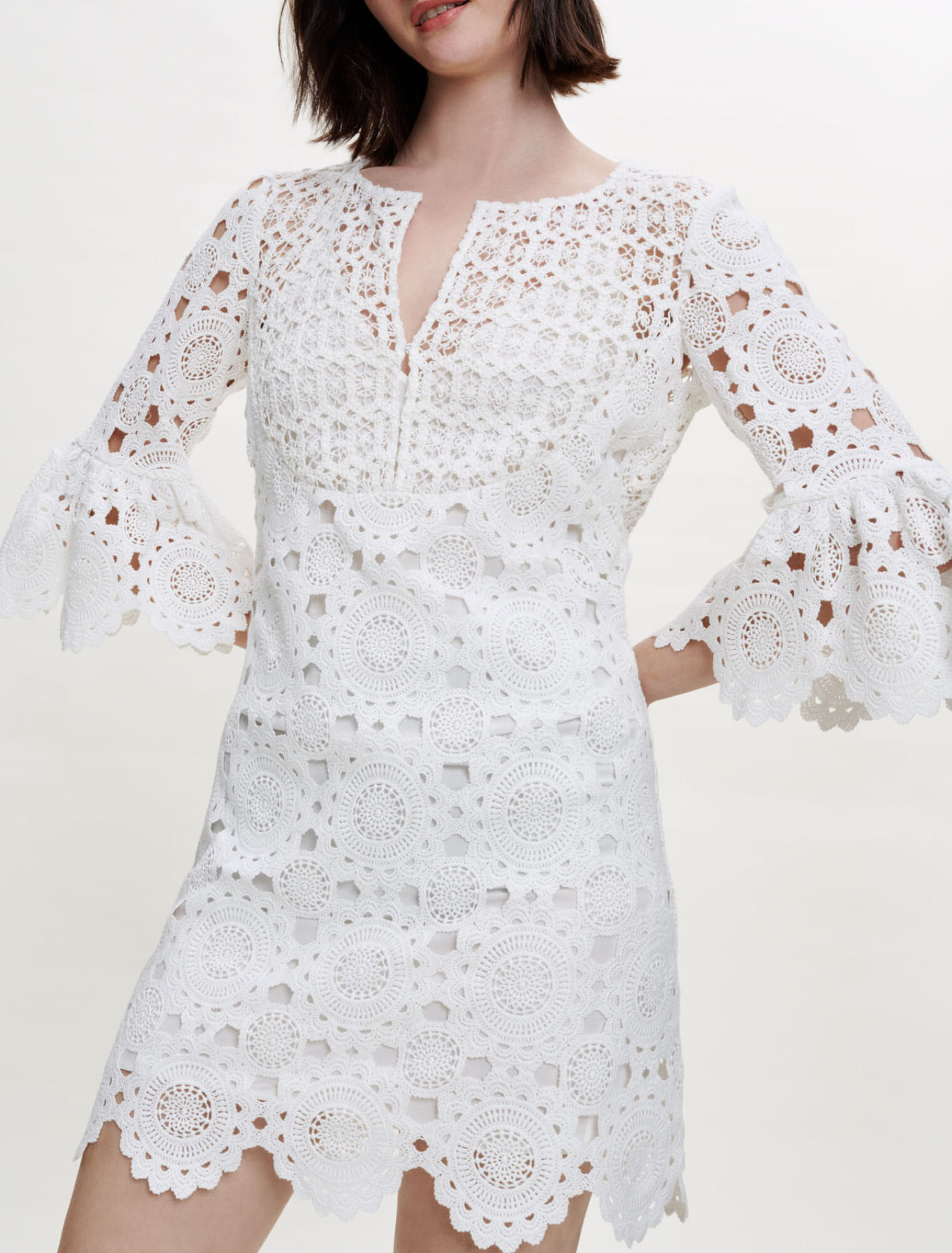 Straight guipure dress