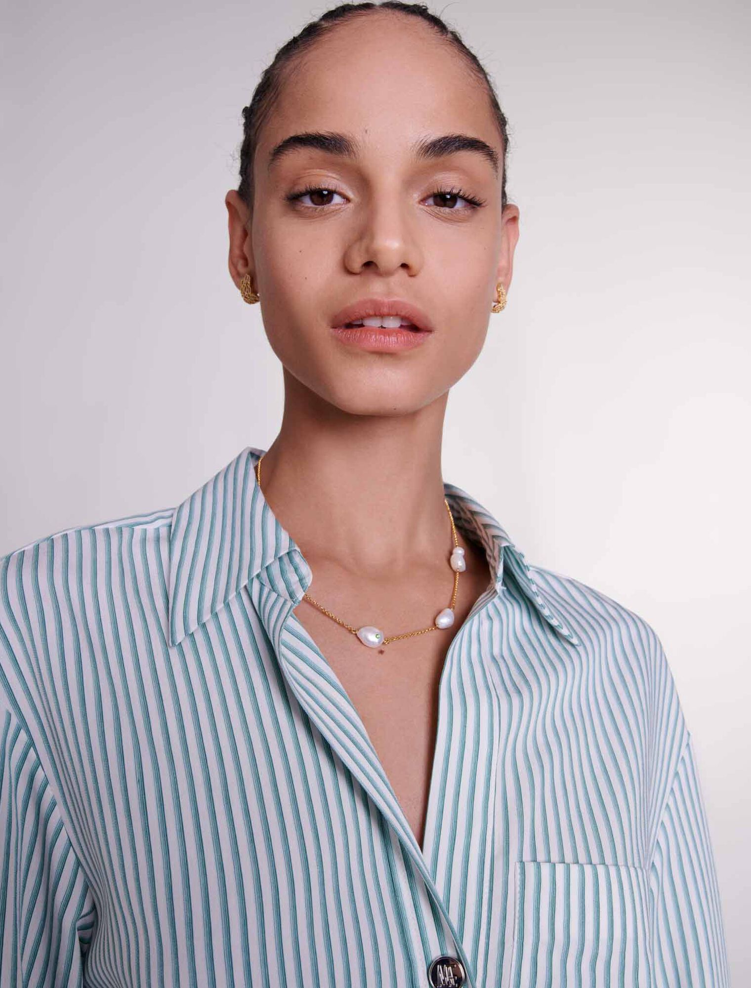 Striped shirt dress