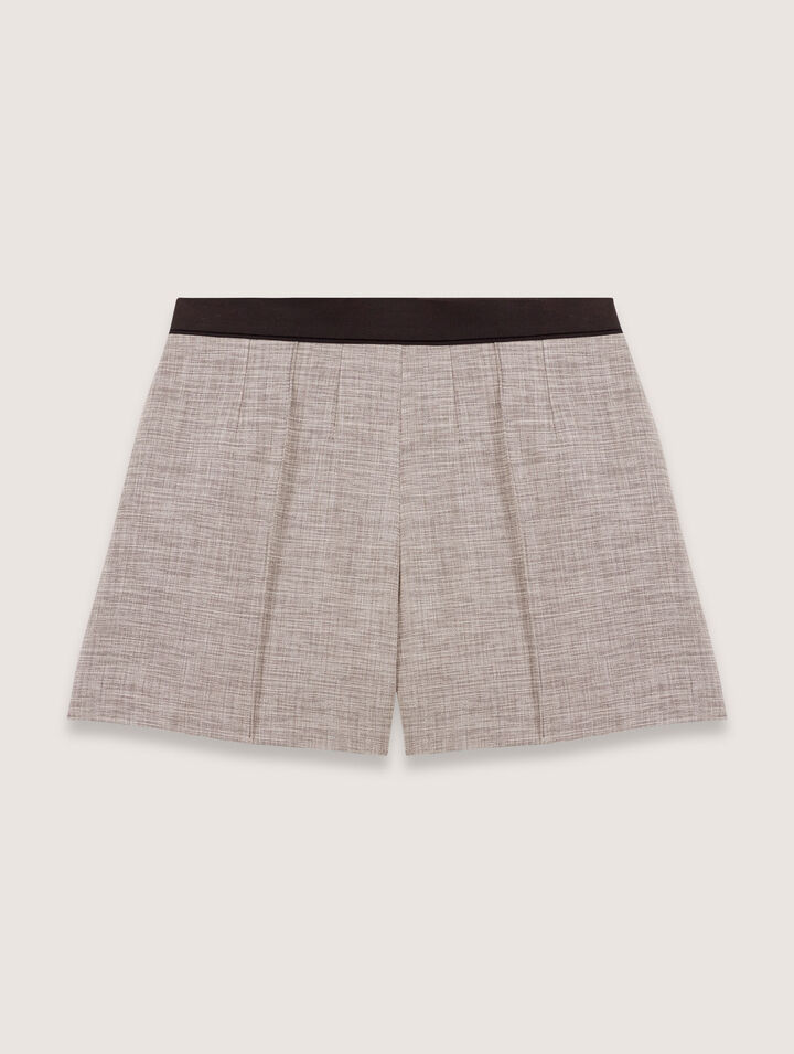 Suit shorts with darts