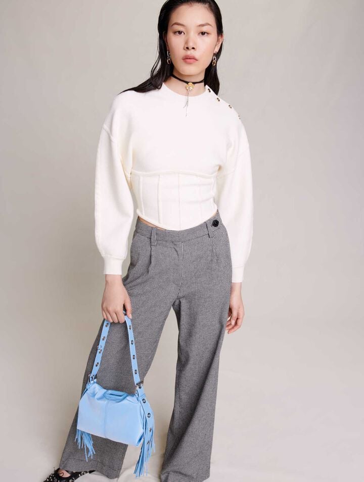 Wide-leg suit trousers