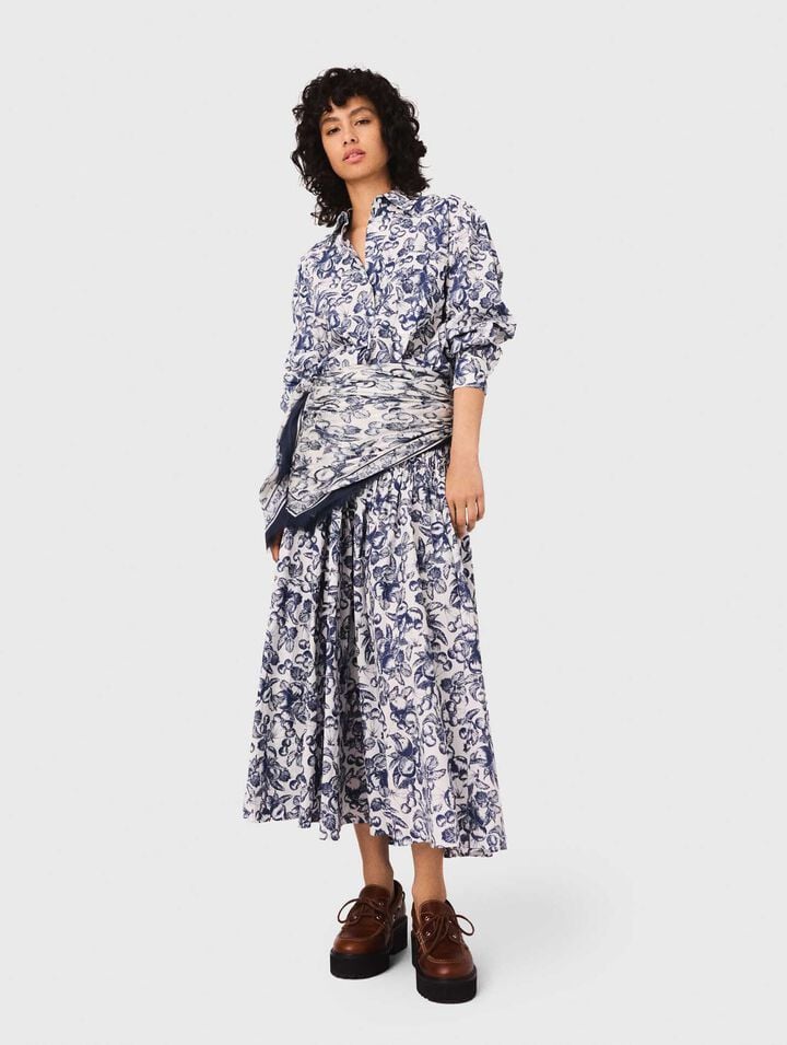 Long patterned shirt