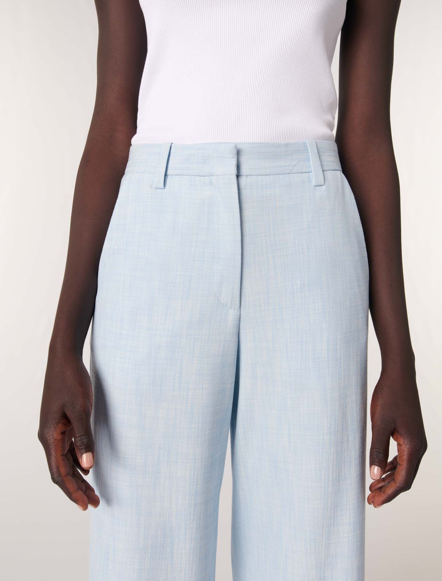 Wide-leg suit trousers Blue For Women | Maje