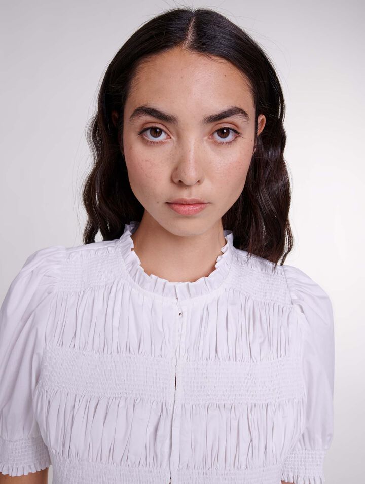 Smocked shirt