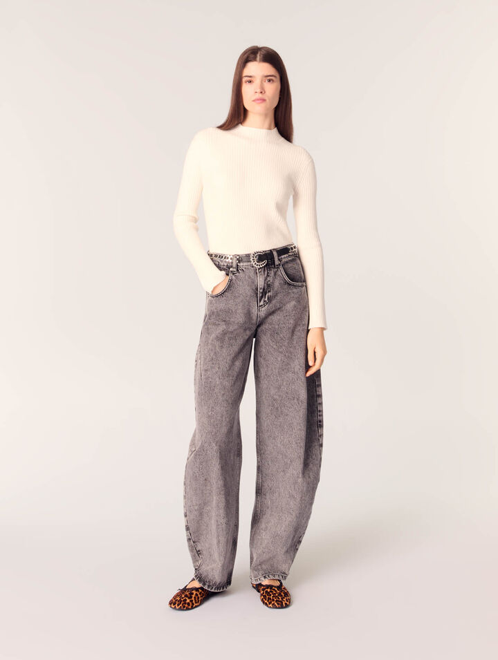 Rib knit jumper