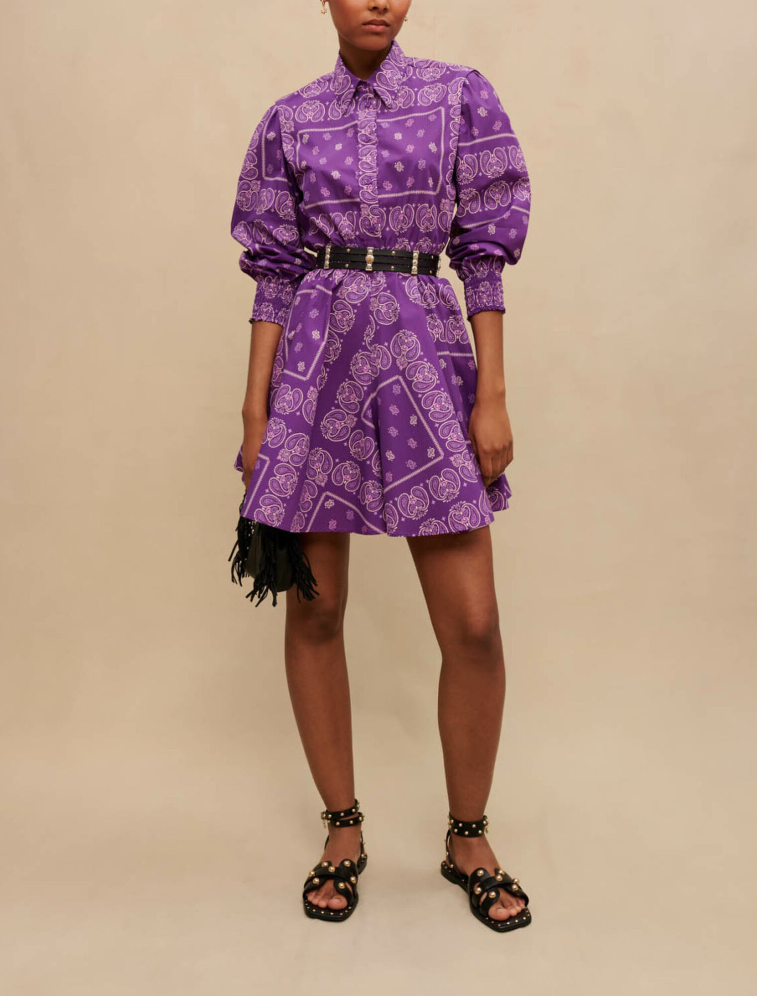 Short dress paisley print