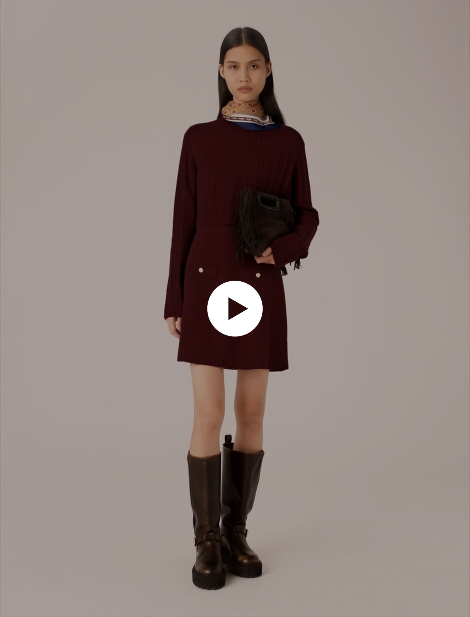 ❤️人気新作 新品 maje 二ットミニワンピース 2-in-1 knit mini dress Red For Women | Maje