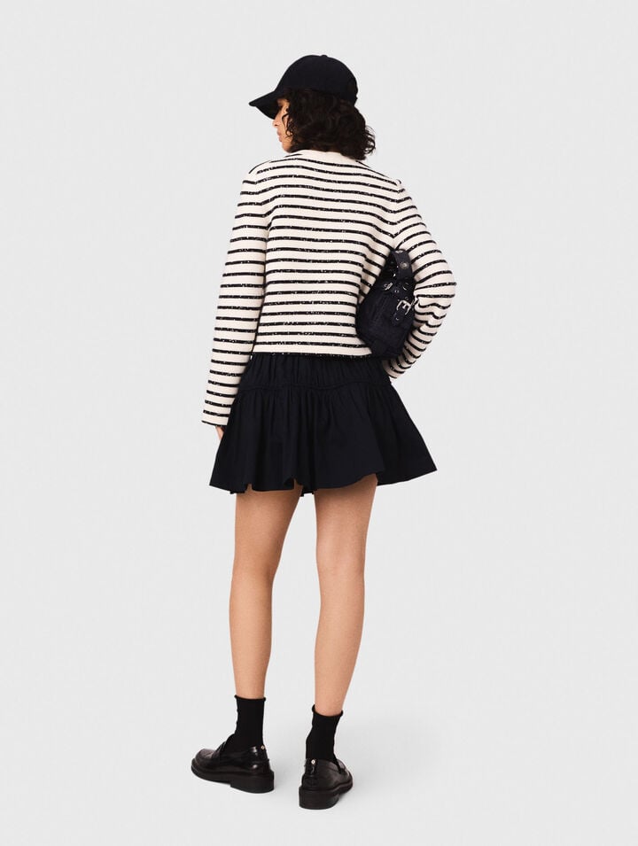 Wool cardigan with snaps