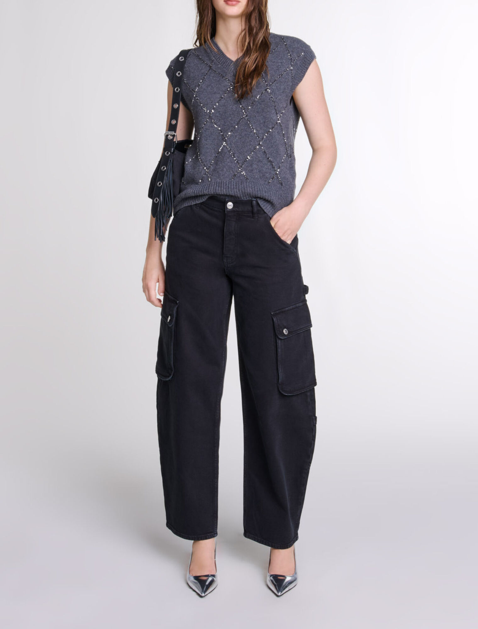 Sleeveless sequin jumper