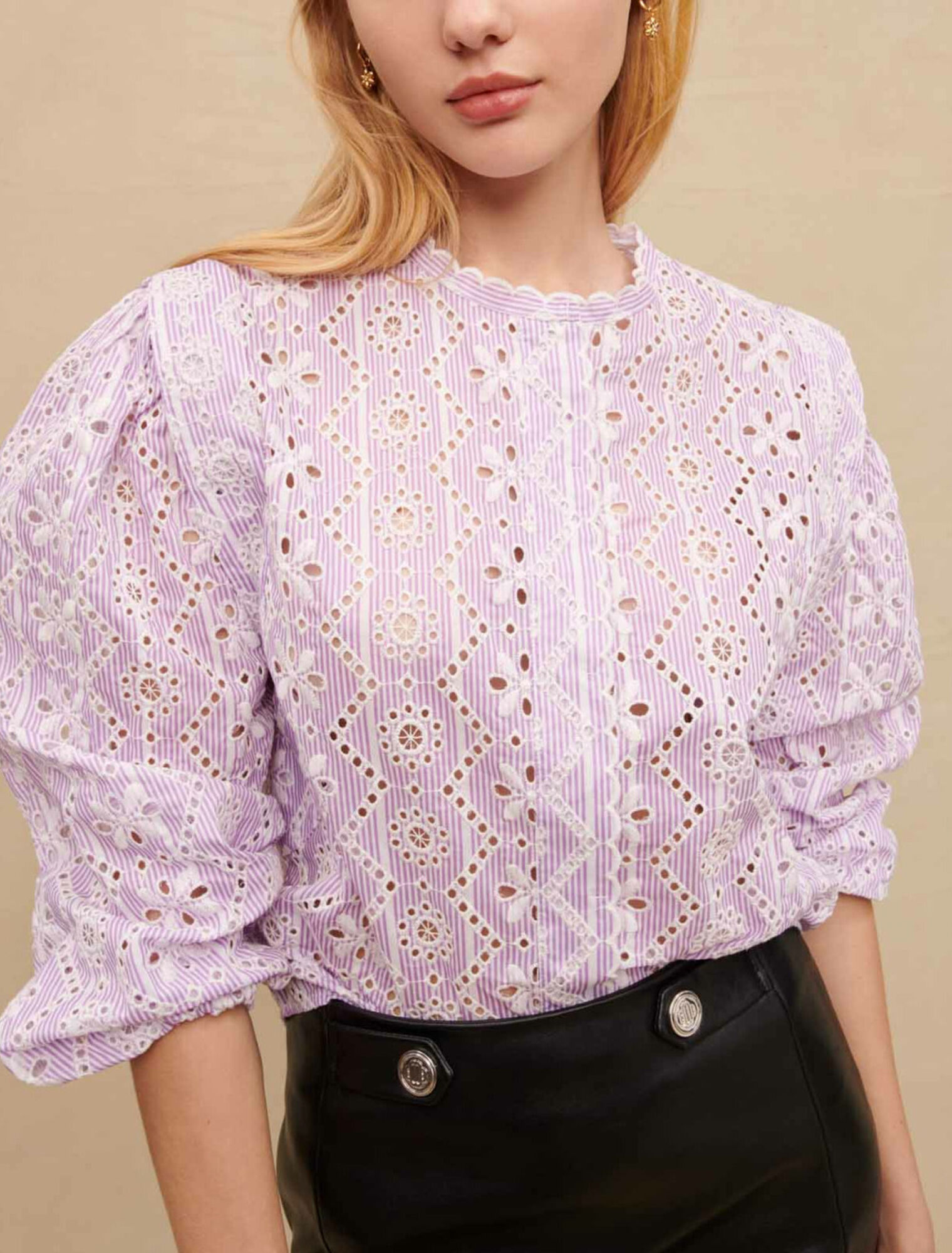 Embroidered cotton shirt