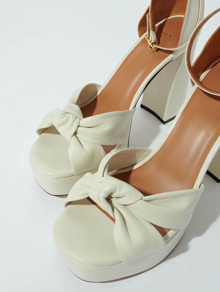 Leather platform sandals