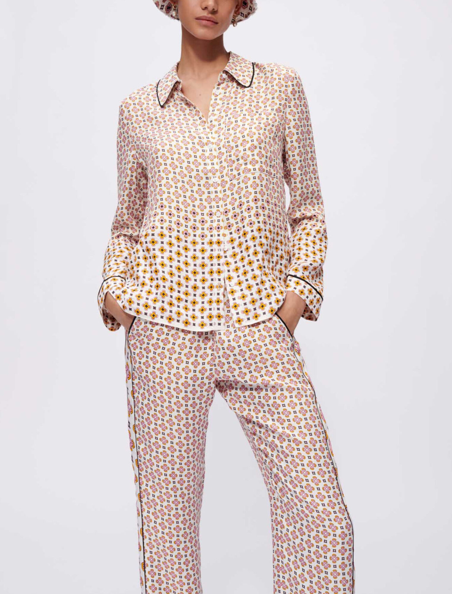 Printed viscose shirt