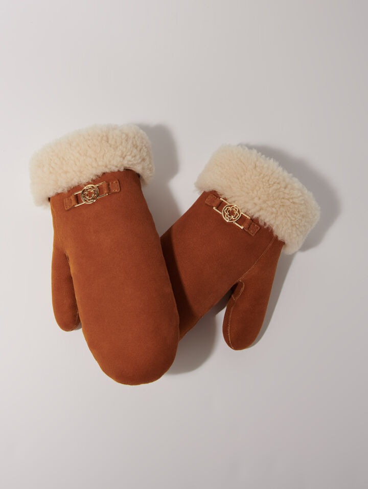 Shearling mittens