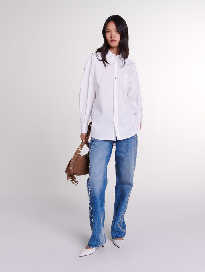 Oversized poplin shirt