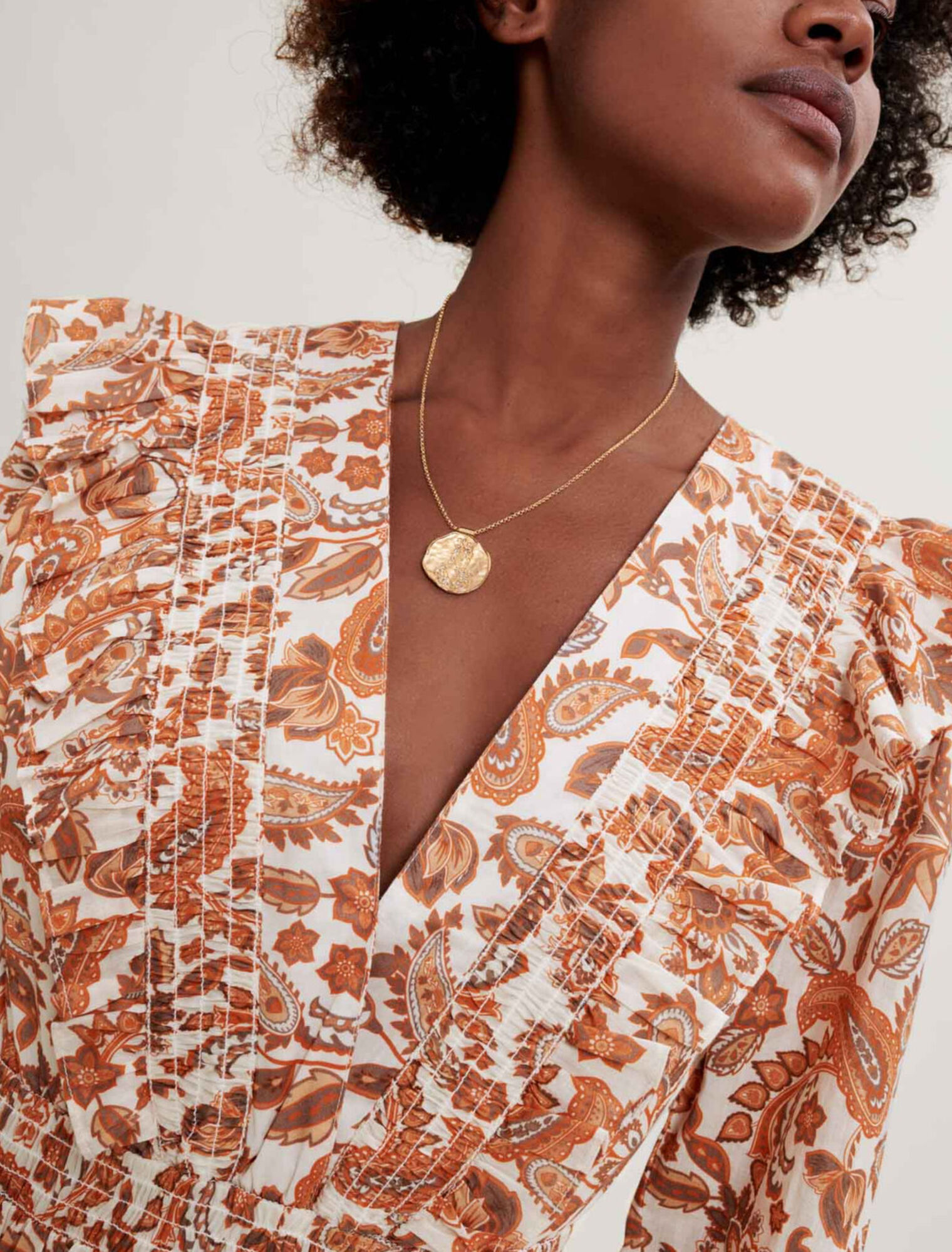 Printed cotton dress