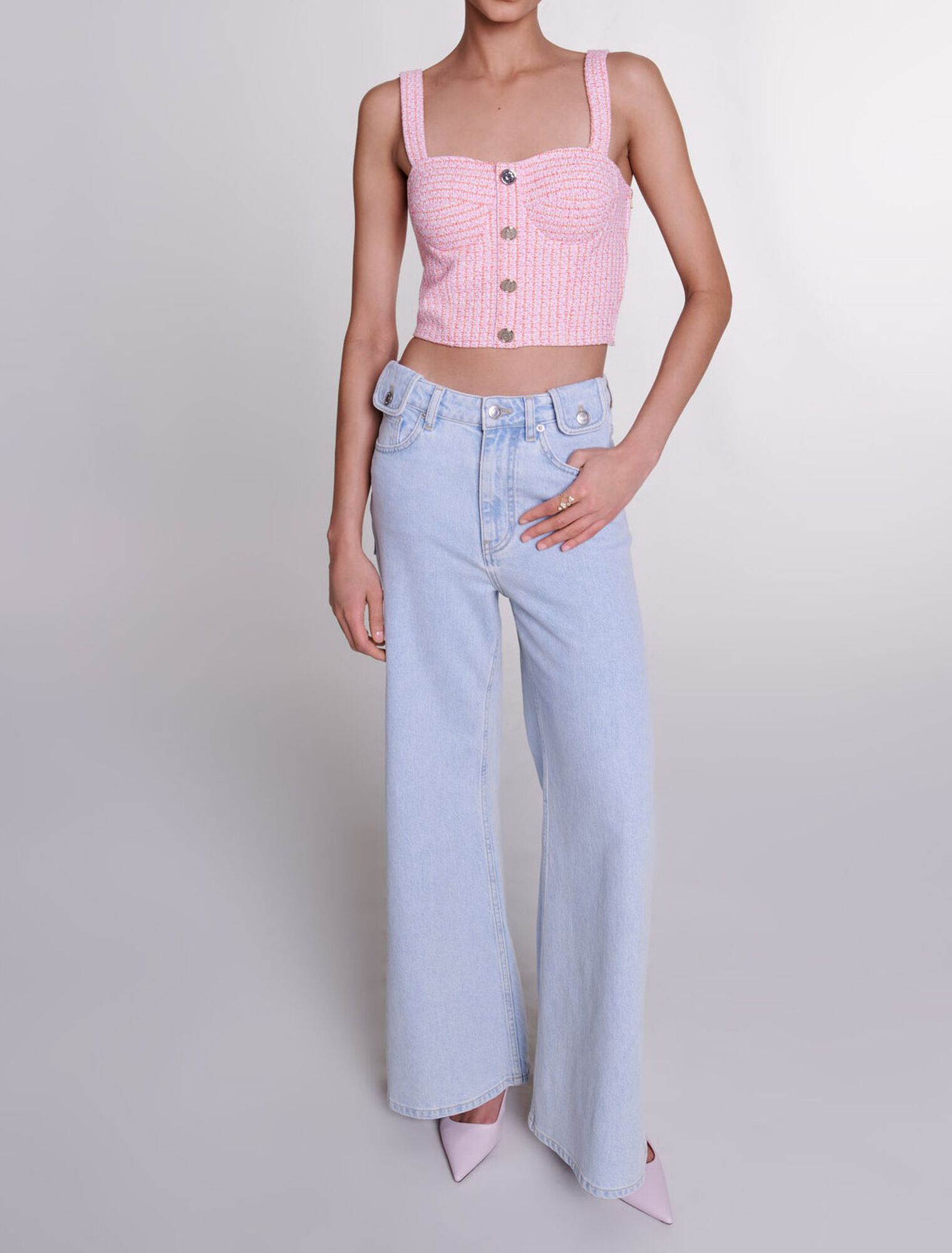 Tweed crop top