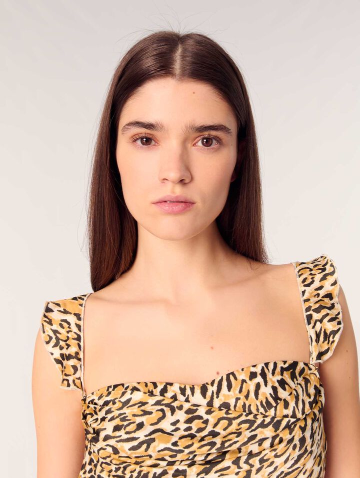 Leopard print short dress