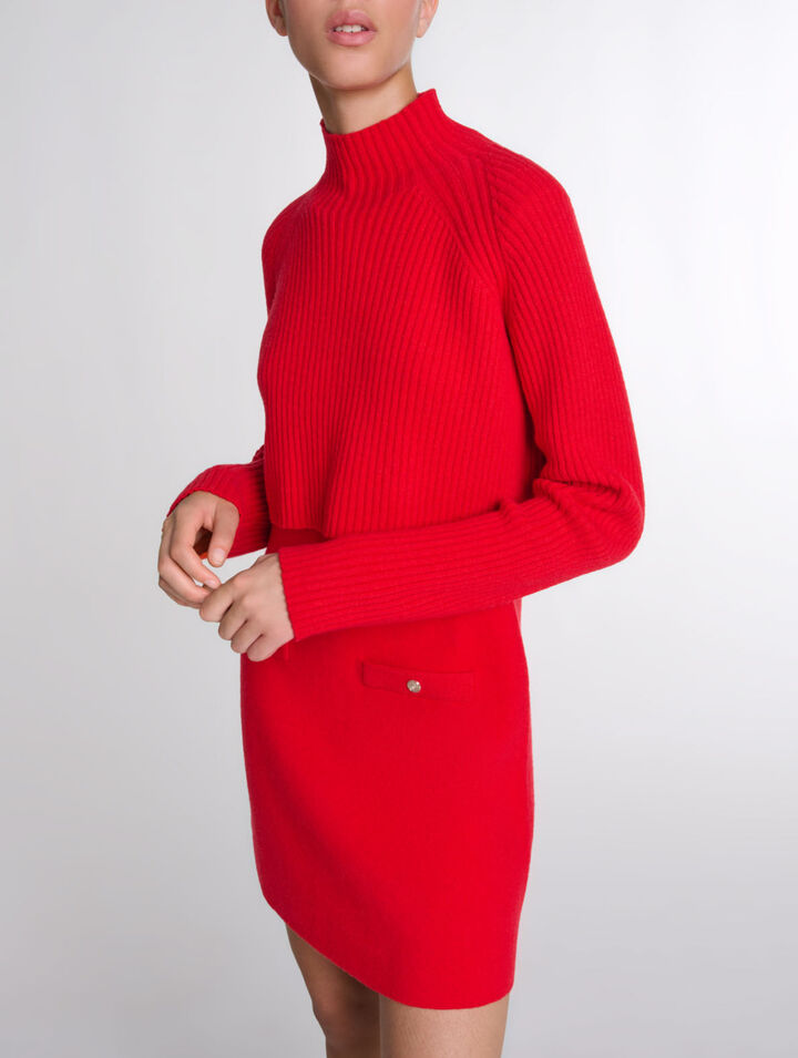 Knit 2-in-1 short dress