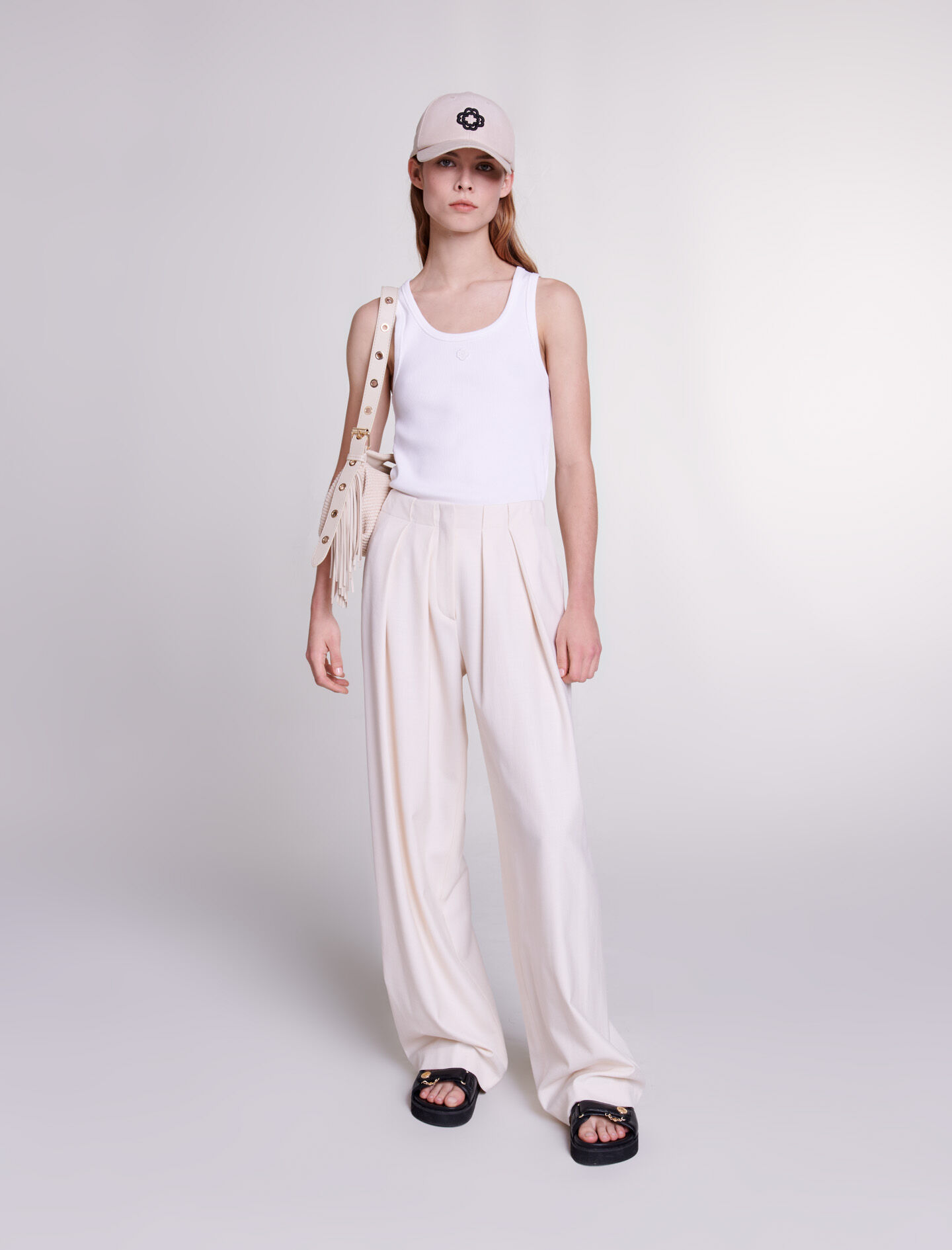 MELSIGN x mouggan - Elastic Wide-leg Suit Trousers