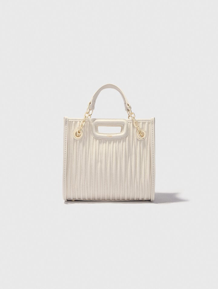 Mini quilted leather tote bag