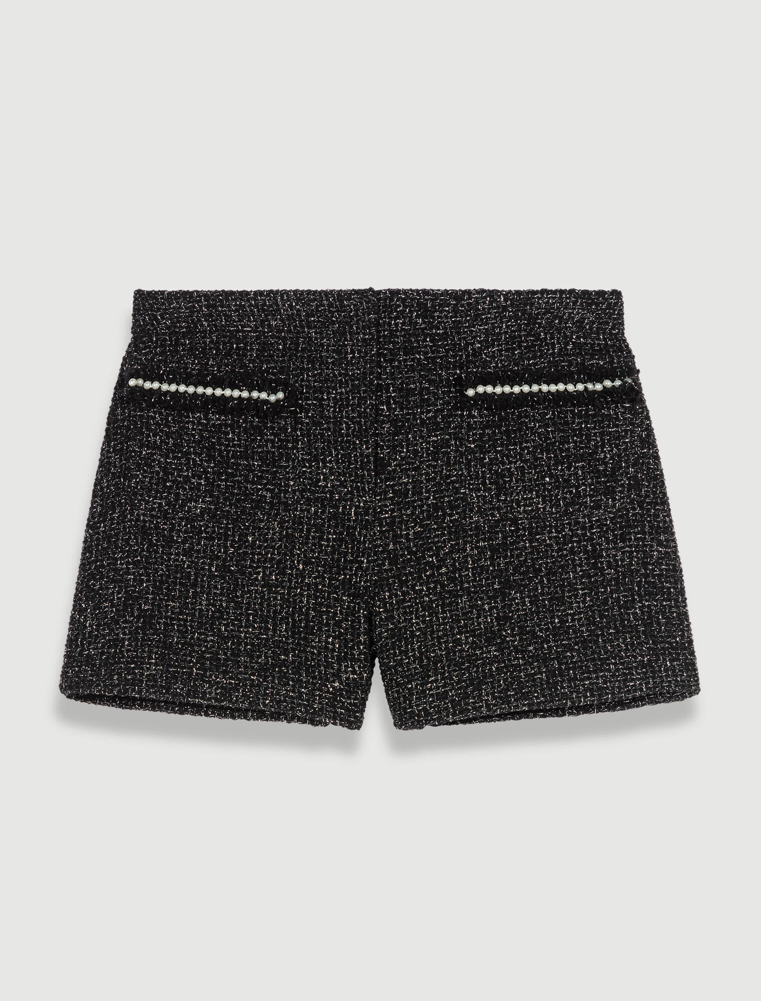 Glittery tweed shorts