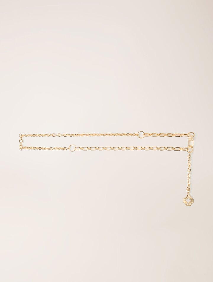 Clover logo chain belt