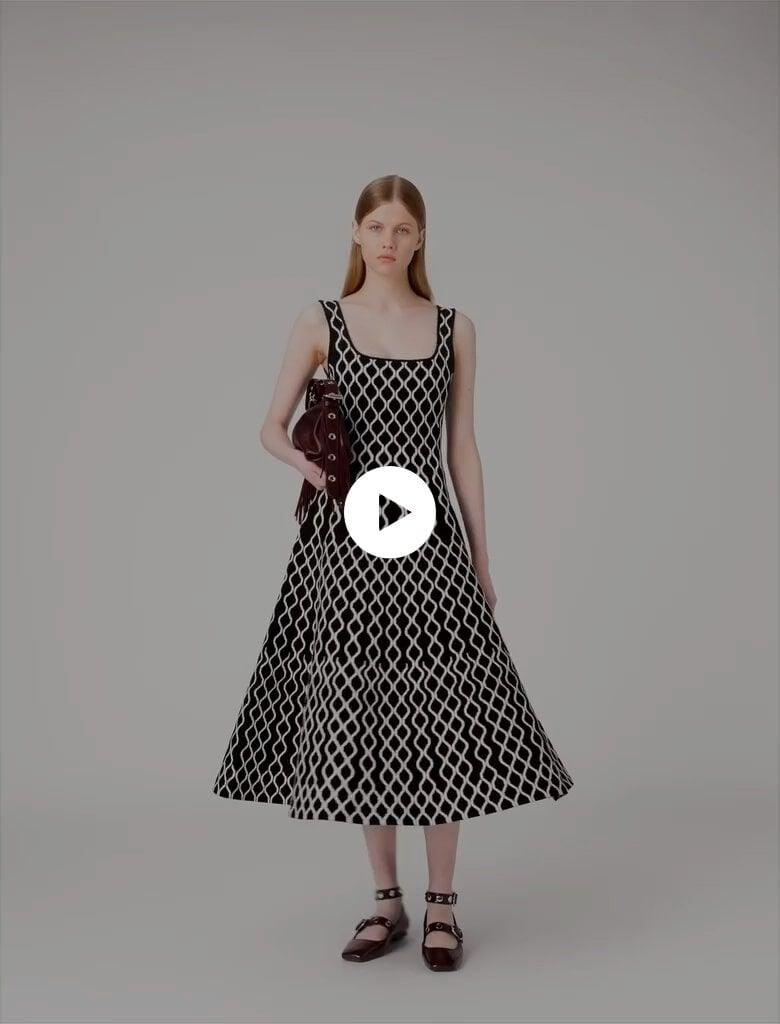 トップス maymama Jacquard knit midi dress Bicolor For Women | Maje