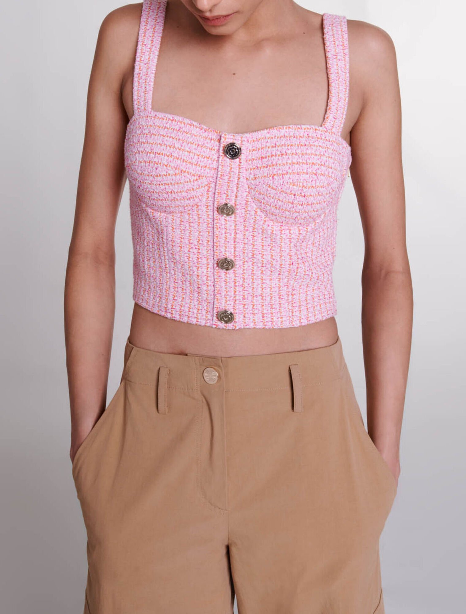 Tweed crop top