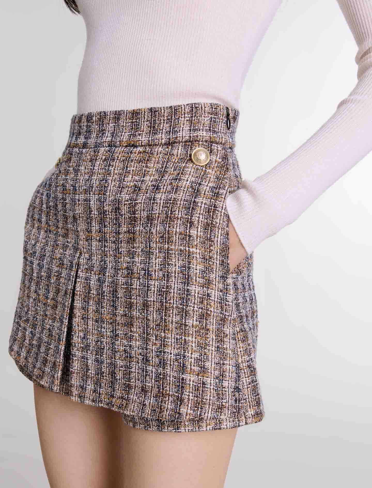 人気海外ブランドアイテム｜ファッション通販 Tweed skort Brown For Women | Maje スカート