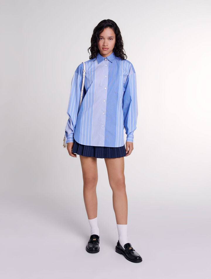 Striped patchwork shirt 