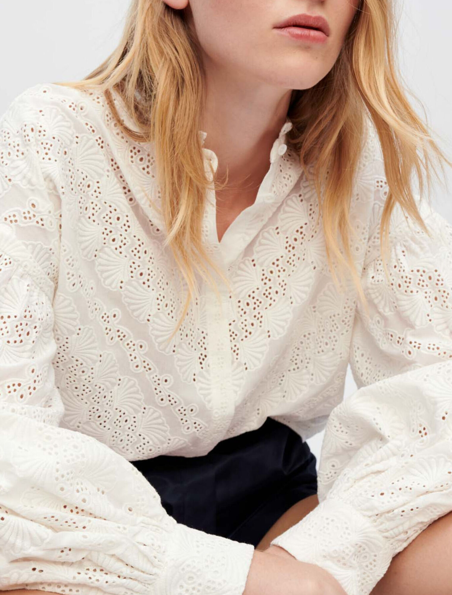 Embroidered cotton shirt